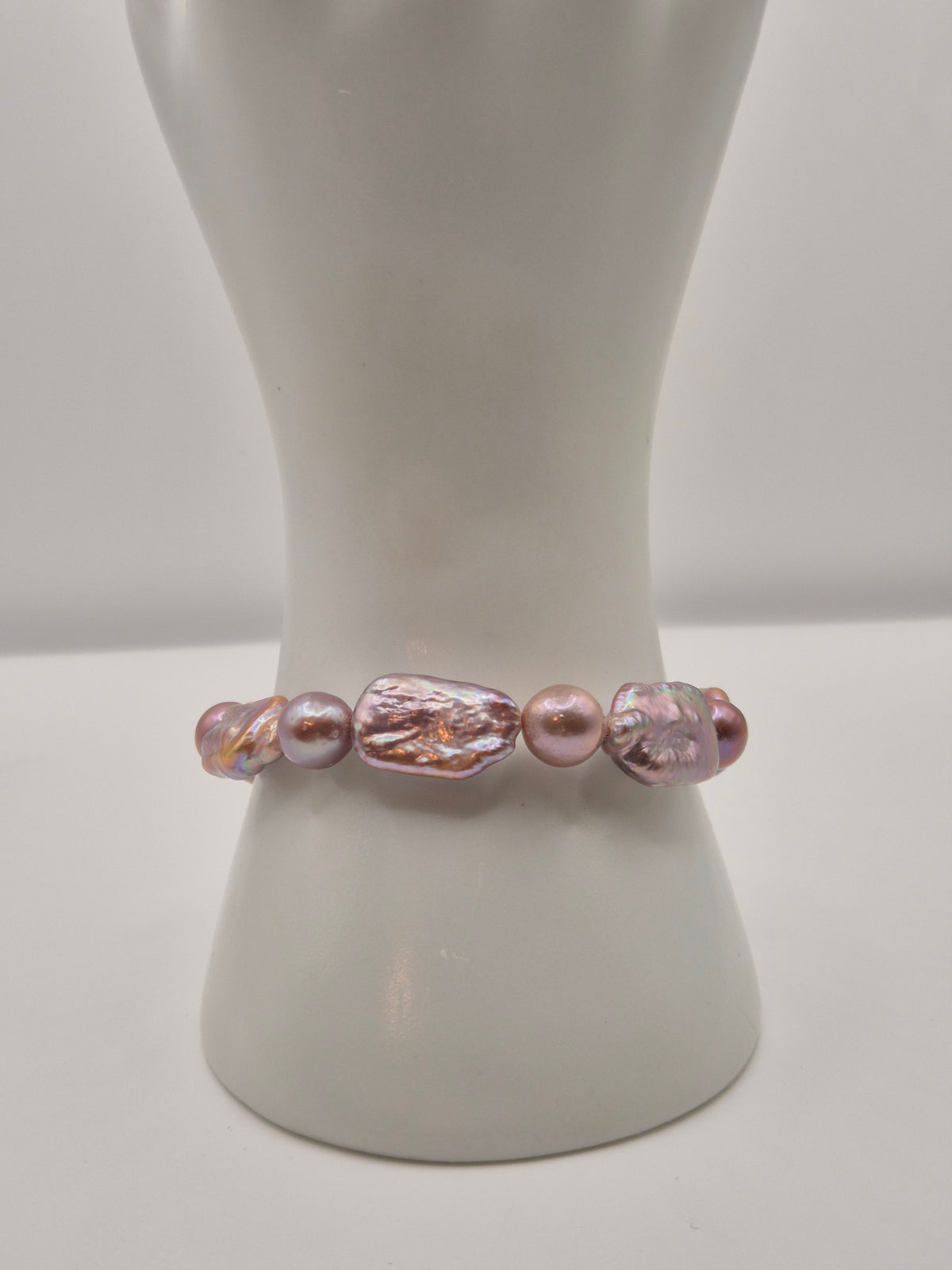 Purple Paradise Multiple Pearl Stretch Bracelet