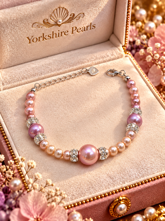 Pink Champagne Pearl Bracelet
