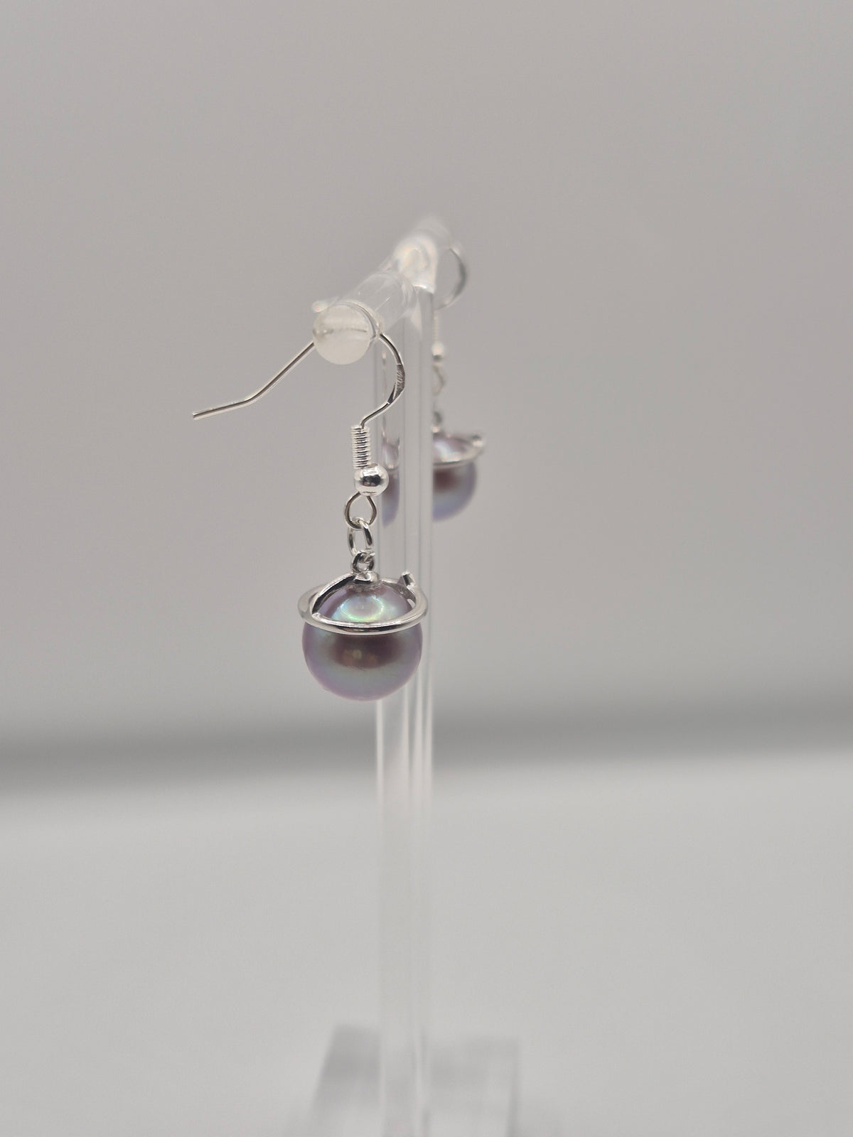 Sparkle Halo Edison Pearl Earrings