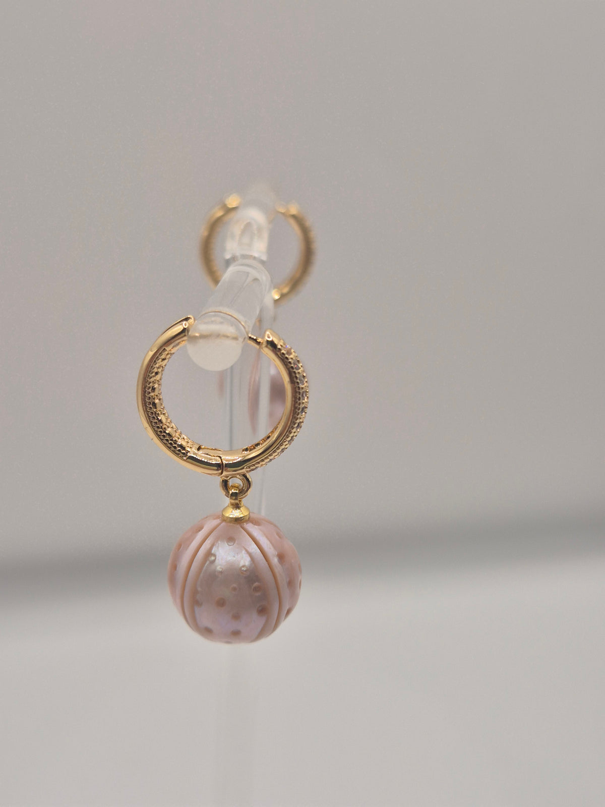 Unique Carved Edison Golden Hoop Earrings