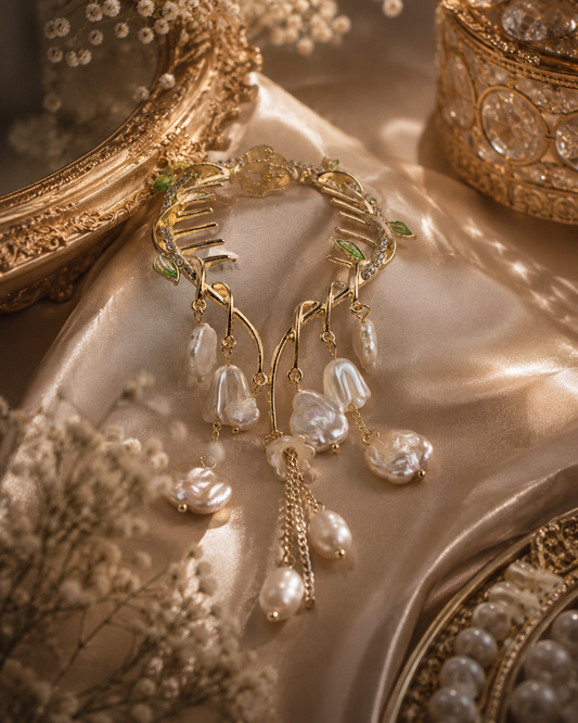 Enchanted Garden Multiple Pearl Hair Comb