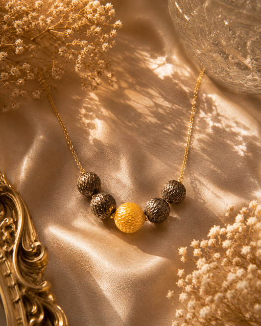 Black Tahitian & South Sea Golden LuLu Necklace in Sterling Silver