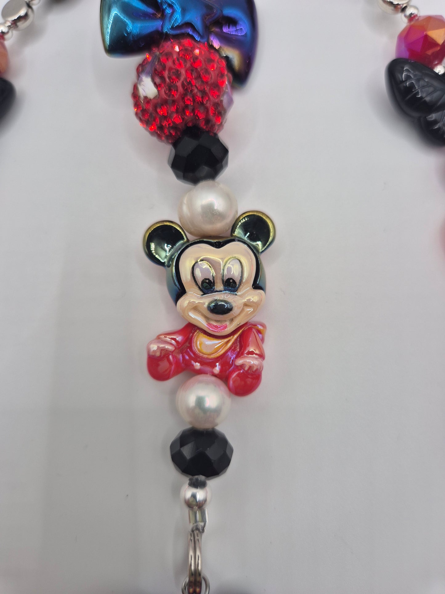 Mickey & Mini Multiple Pearl Bag Charm