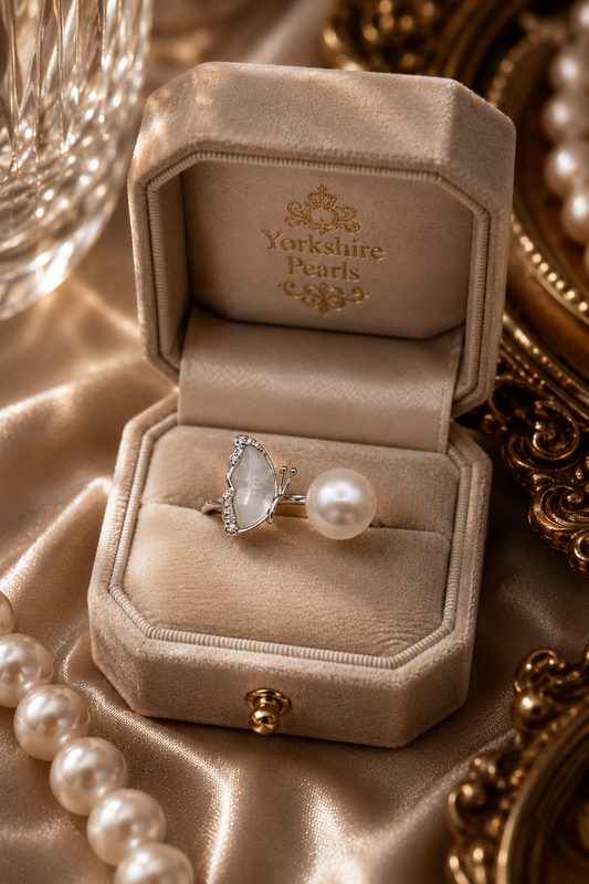 Opalescent Butterfly Edison Ring