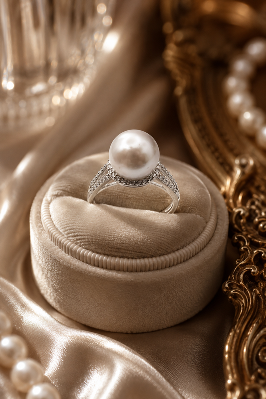 Lunar Halo Edison Pearl Ring