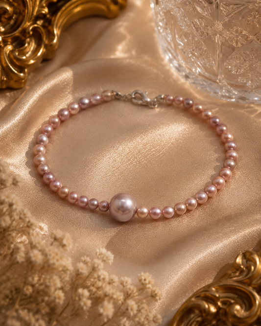 Full String Pearl Bracelet Featuring Centre Edison