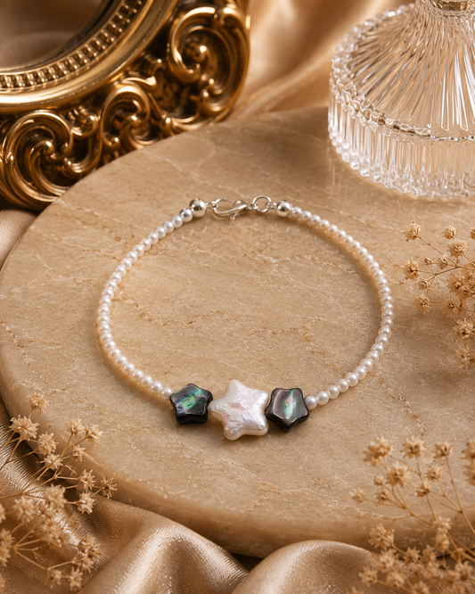 Mini Pearl Bracelet With Star Shaped Pearl