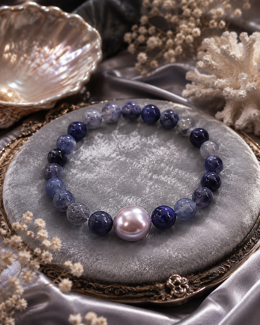 Aventurine & Large Edison Pearl Bracelet