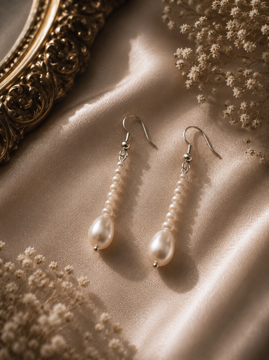Multiple Pearl Drop Earrings