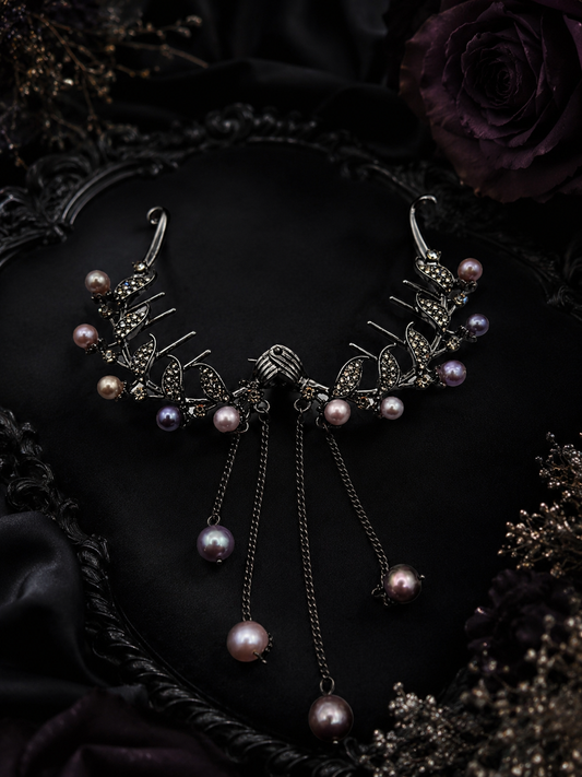 Twilight Vine Multiple Pearl Hairpin