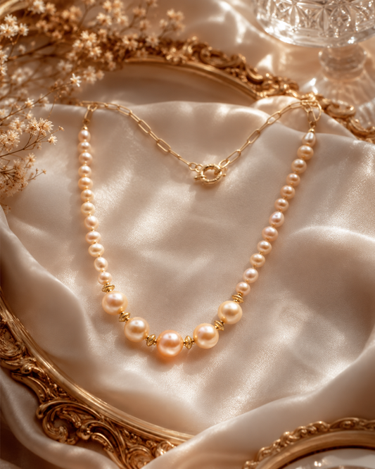 Golden Dawn Full String Pearl Necklace