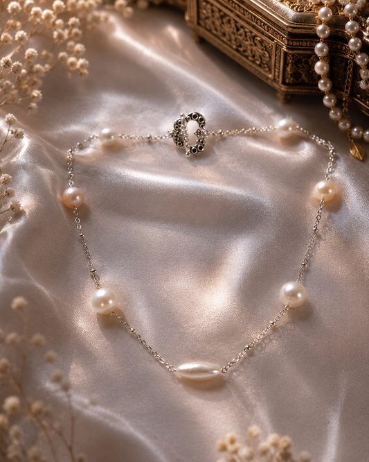 Edison & Seedless Pearl Starry Night Necklace