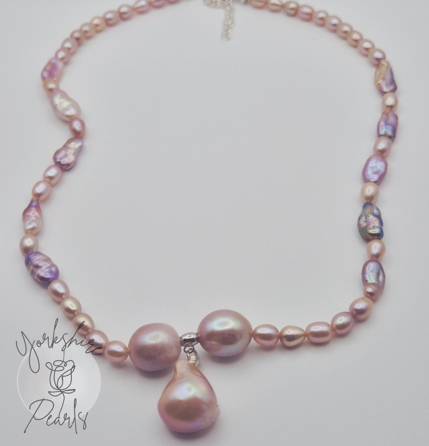 Multiple Pearl Full String Edison Drop Necklace