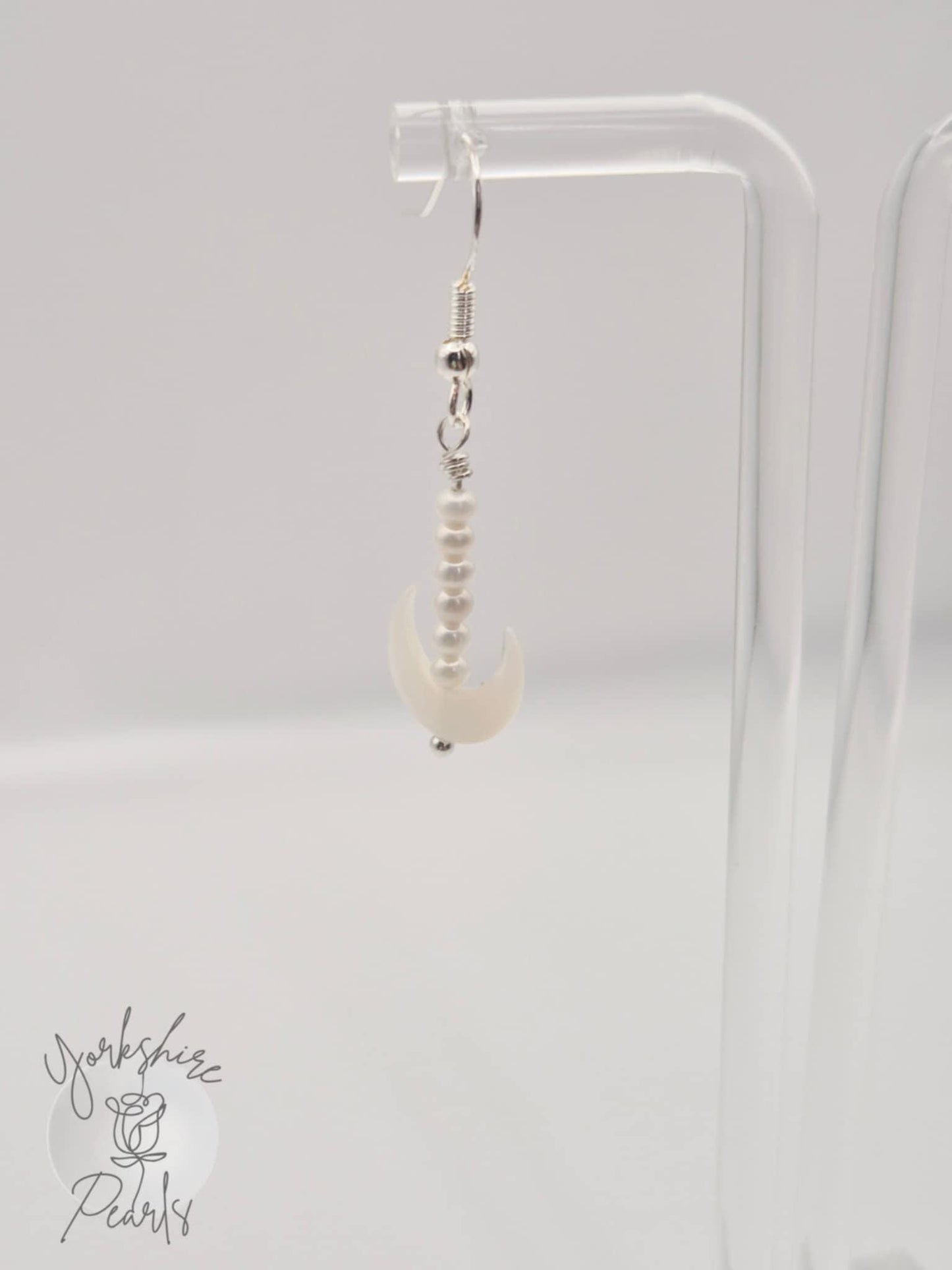 Baby Pearl Anchor Earrings