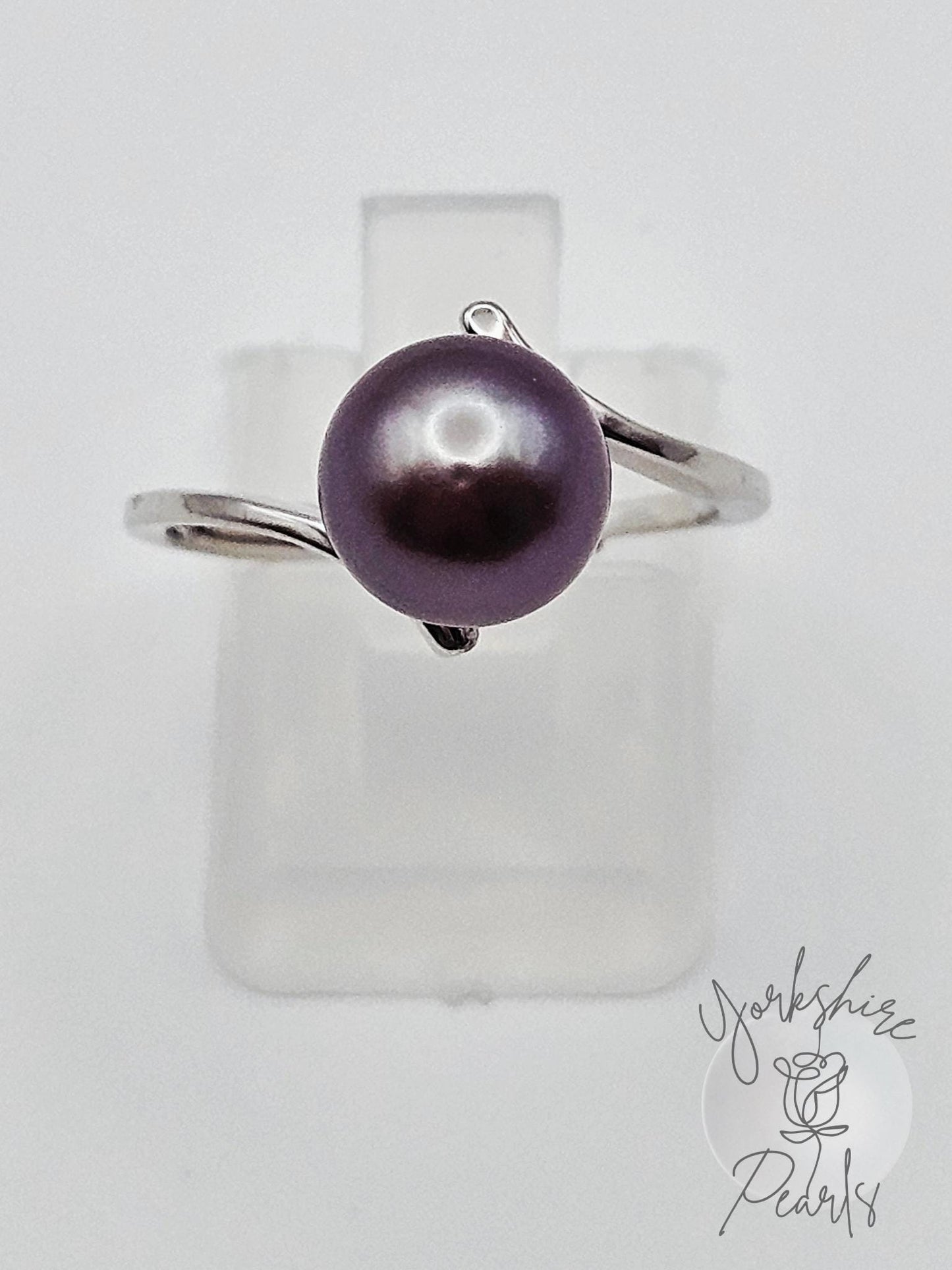 Minimalist Genuine Pearl Ring - Sterling Silver & Fully Adjustable