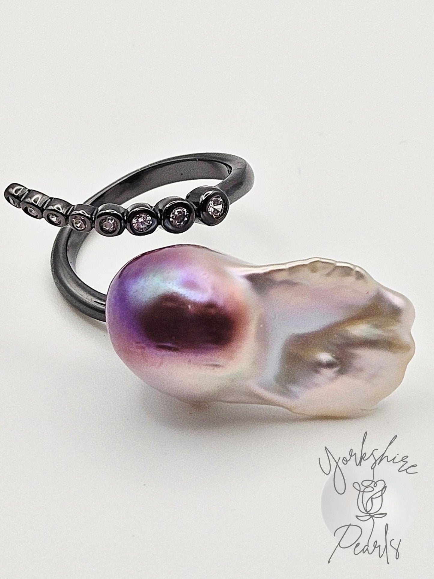 Large King Pearl Swirl Ring - Sterling Silver