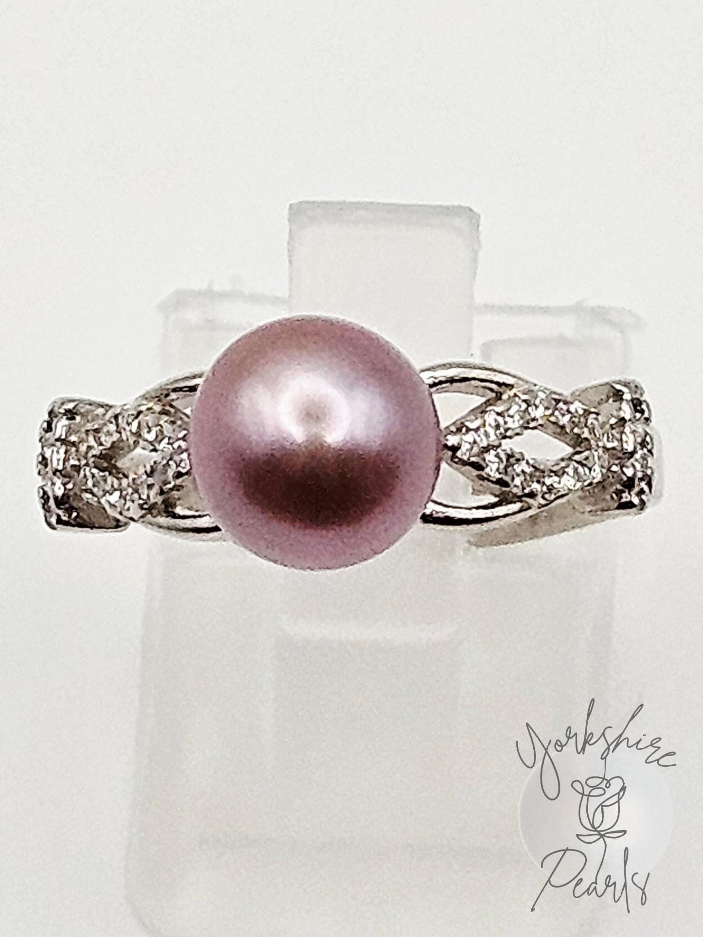 Elegant Sterling Silver Adjustable Pearl Ring