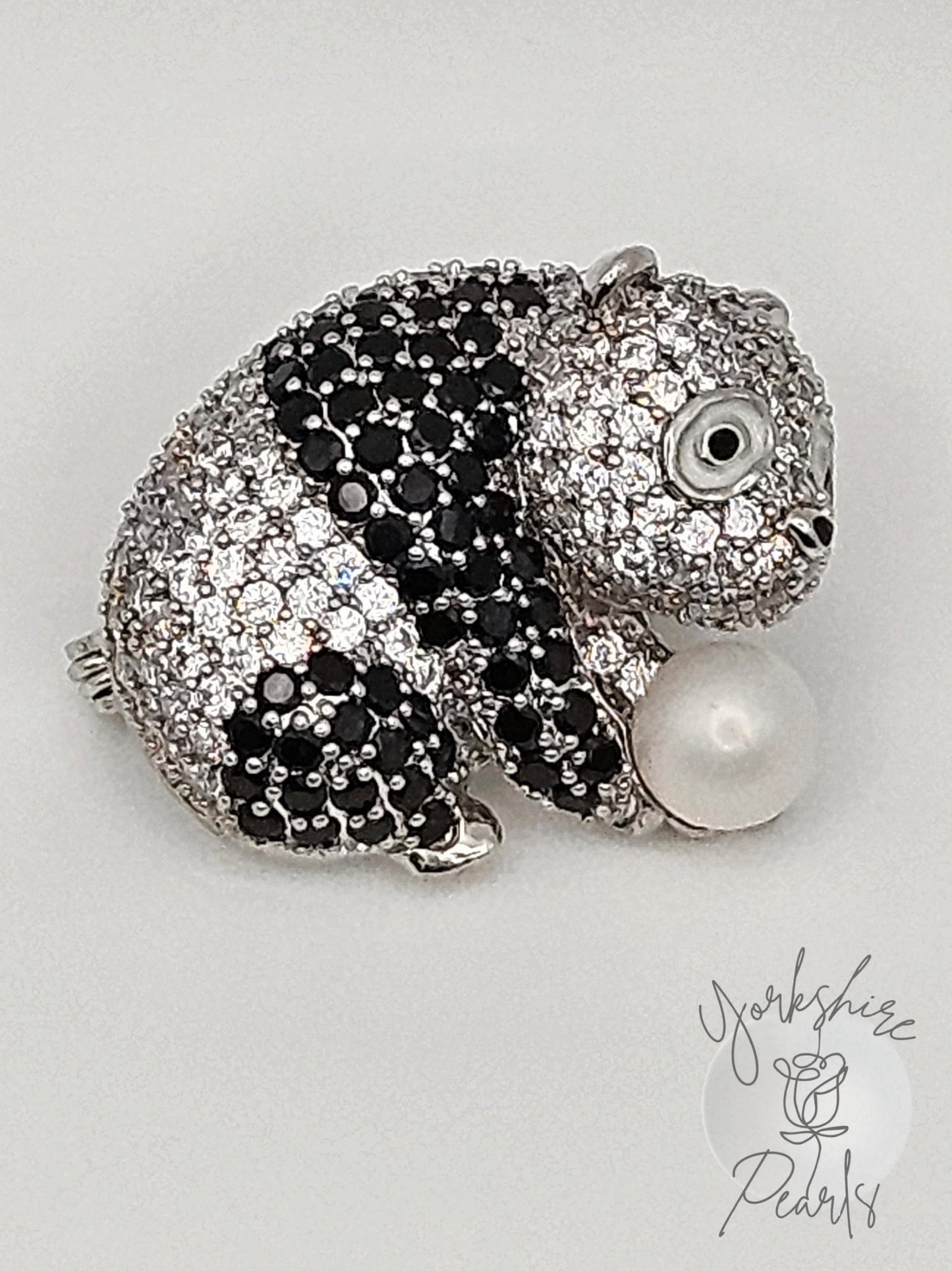 Pretty Pearl Panda Brooch