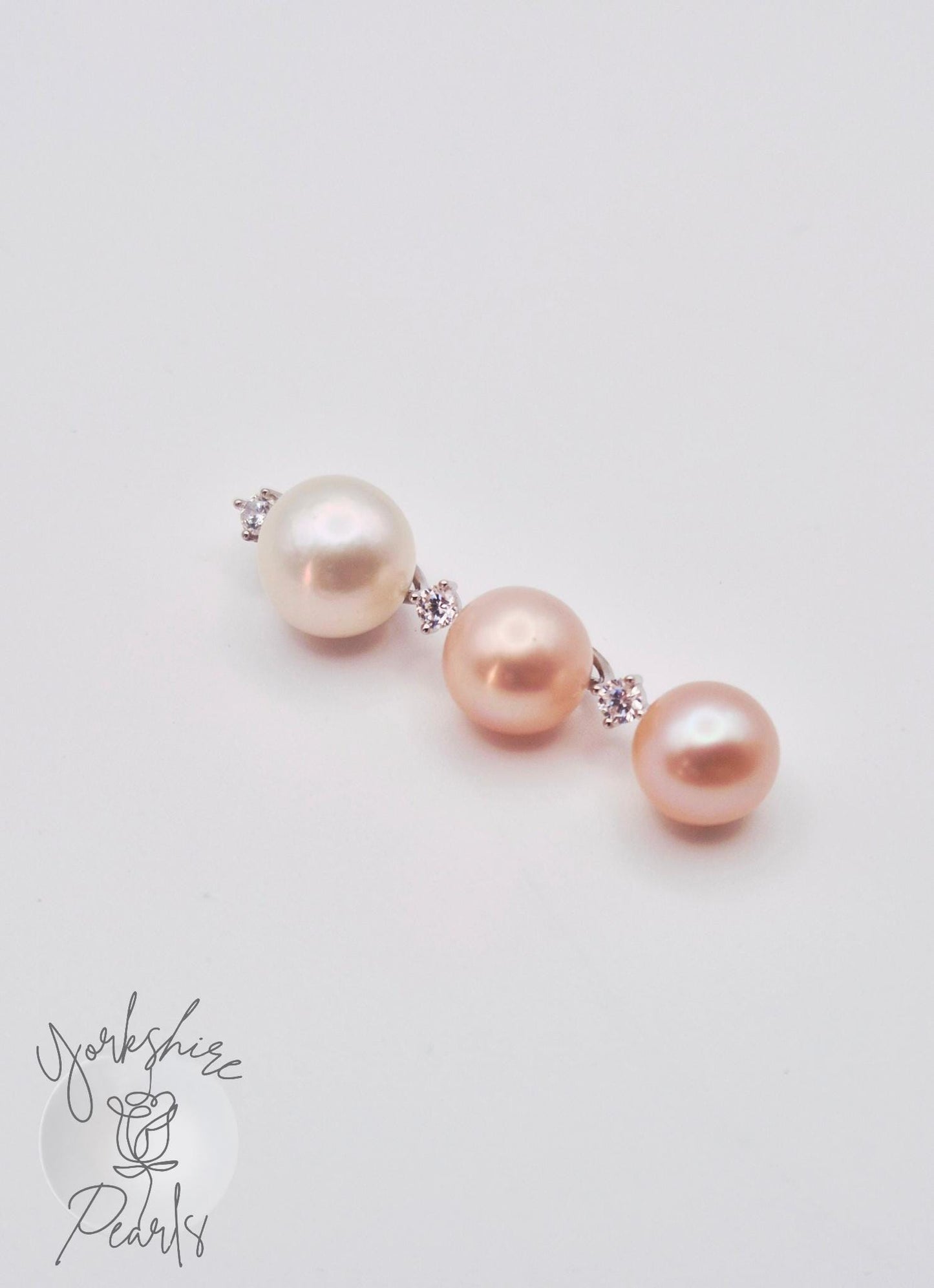 Triple Edison Pearl Drop Sterling Silver Pendant
