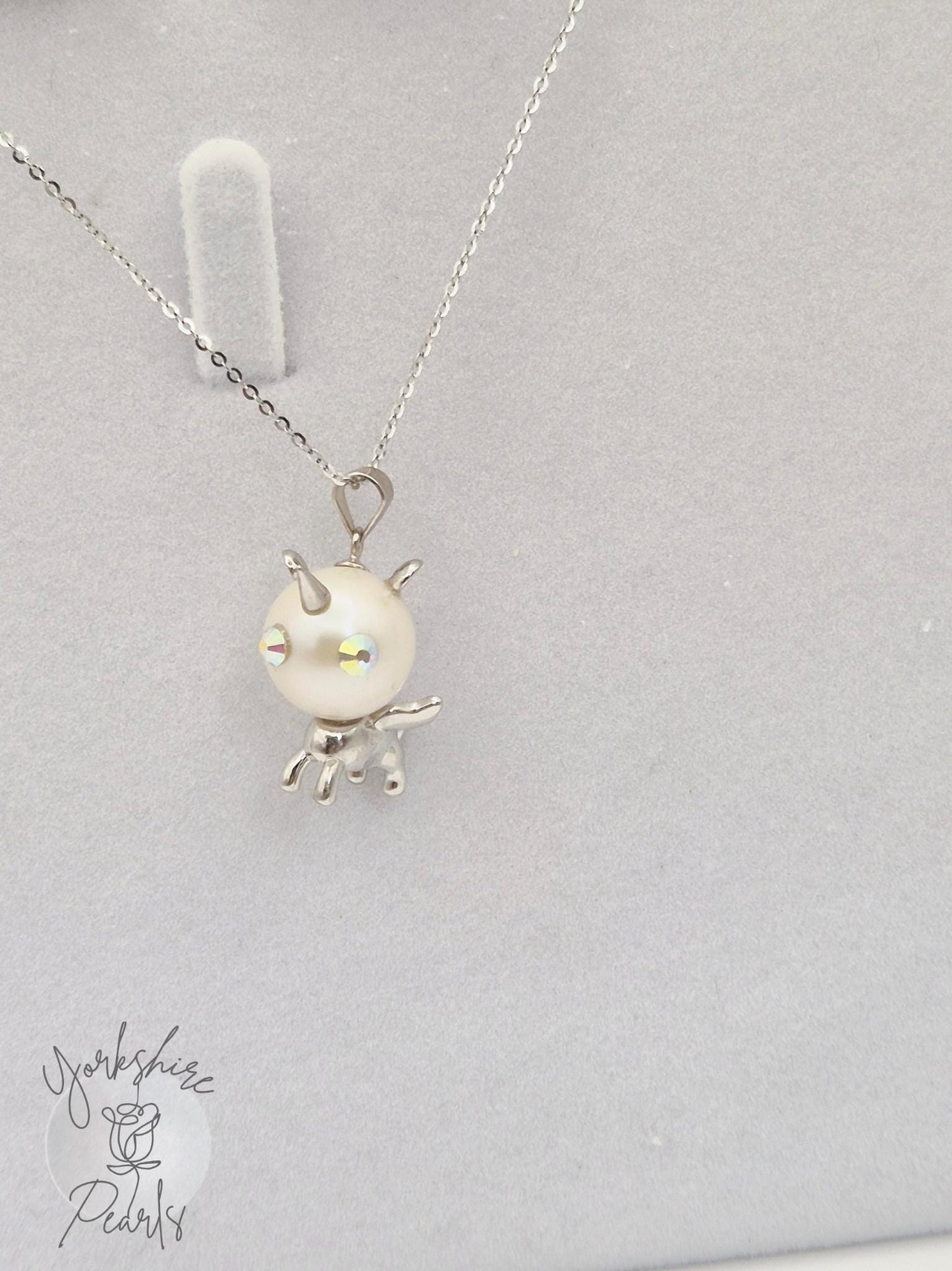 Silver Unicorn Edison Pearl Pendant