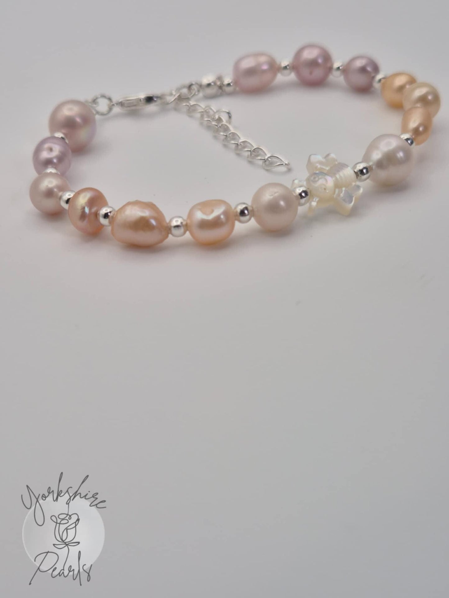 Multiple Pearl Bee Charm Bracelet