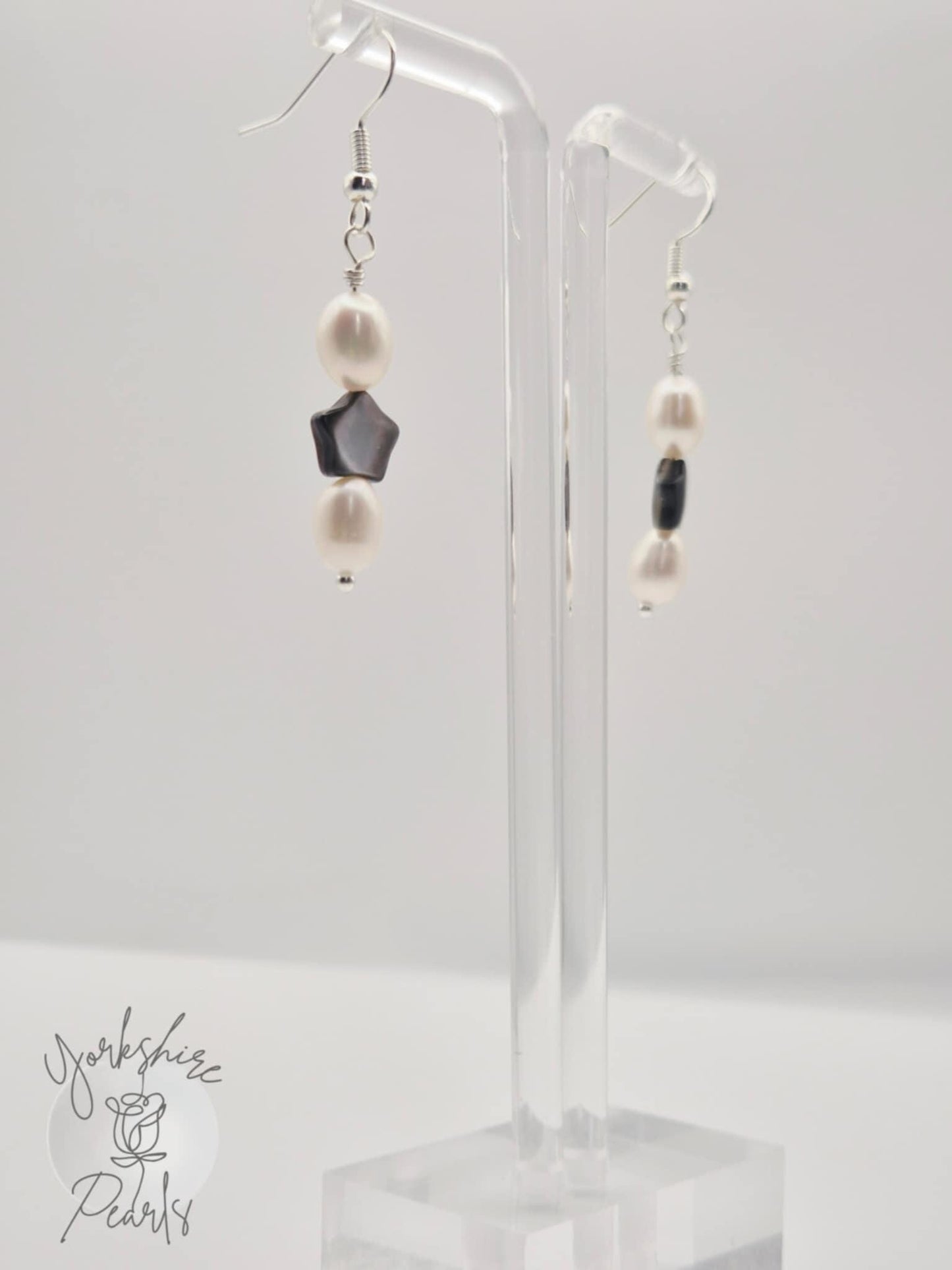 Pearl & Star Drop Earrings