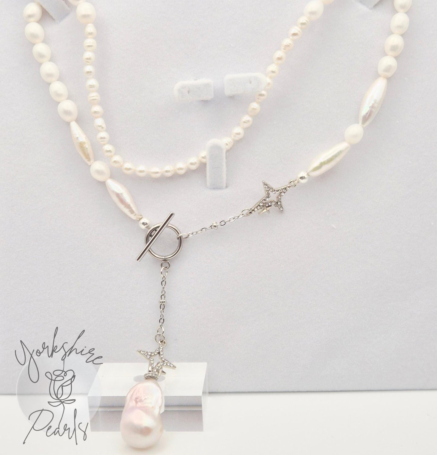 Starlit Tide Full String Pearl Drop Necklace