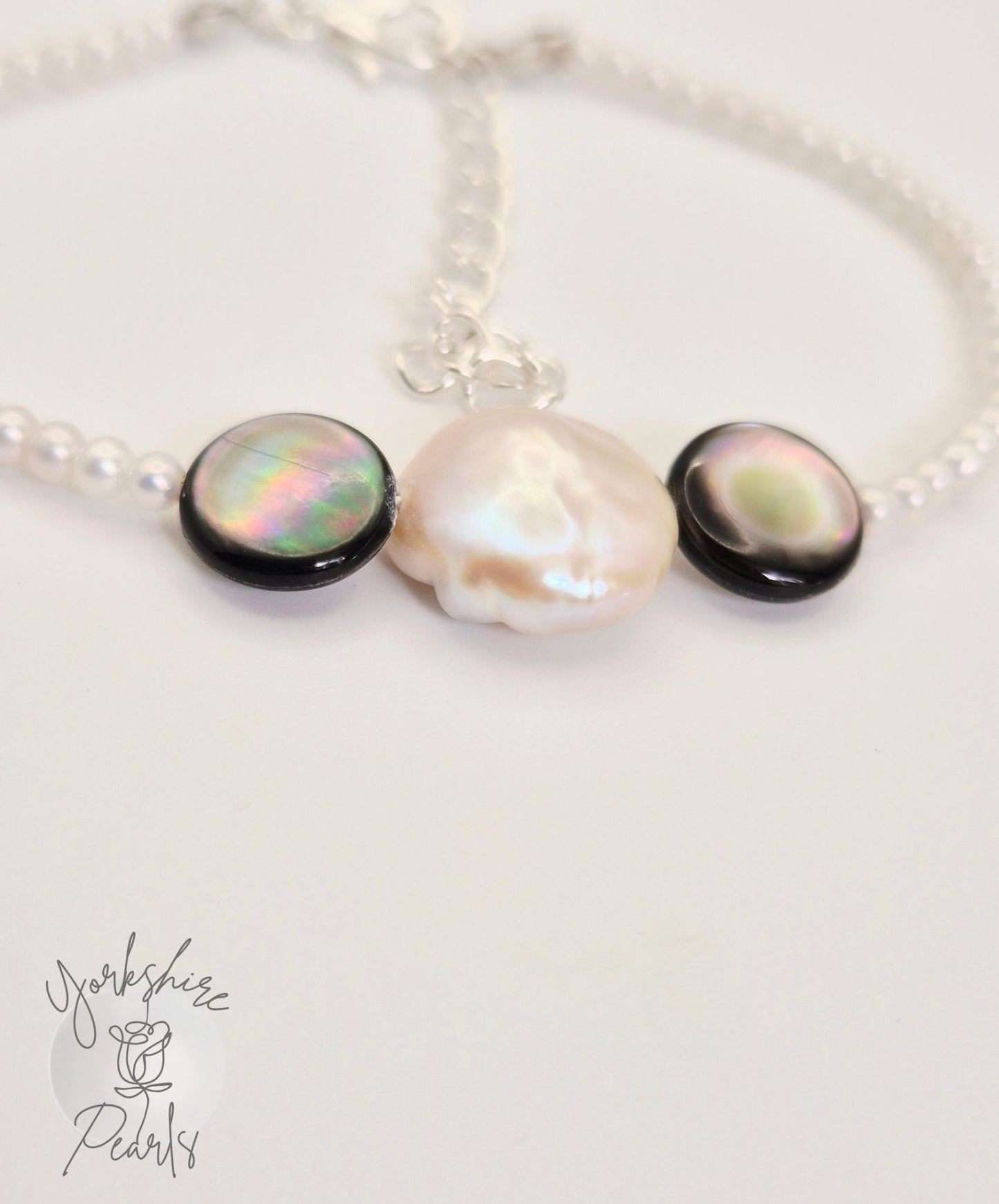 Petite Pearl Bracelet With Button Pearl