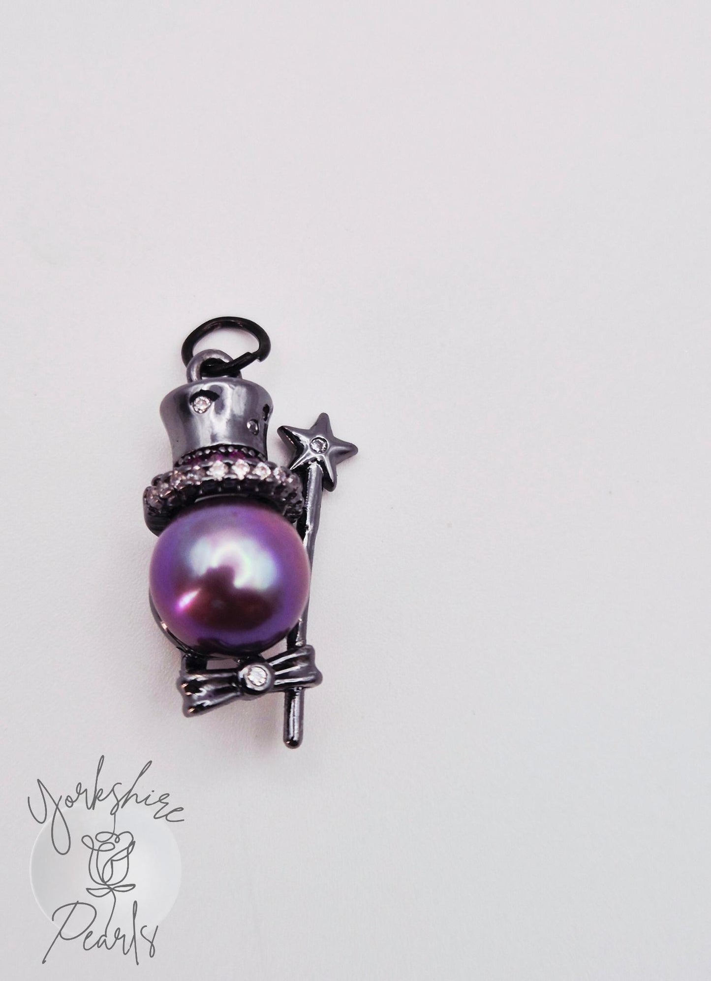 Magician With Flawless Purple Edison Pearl Pendant