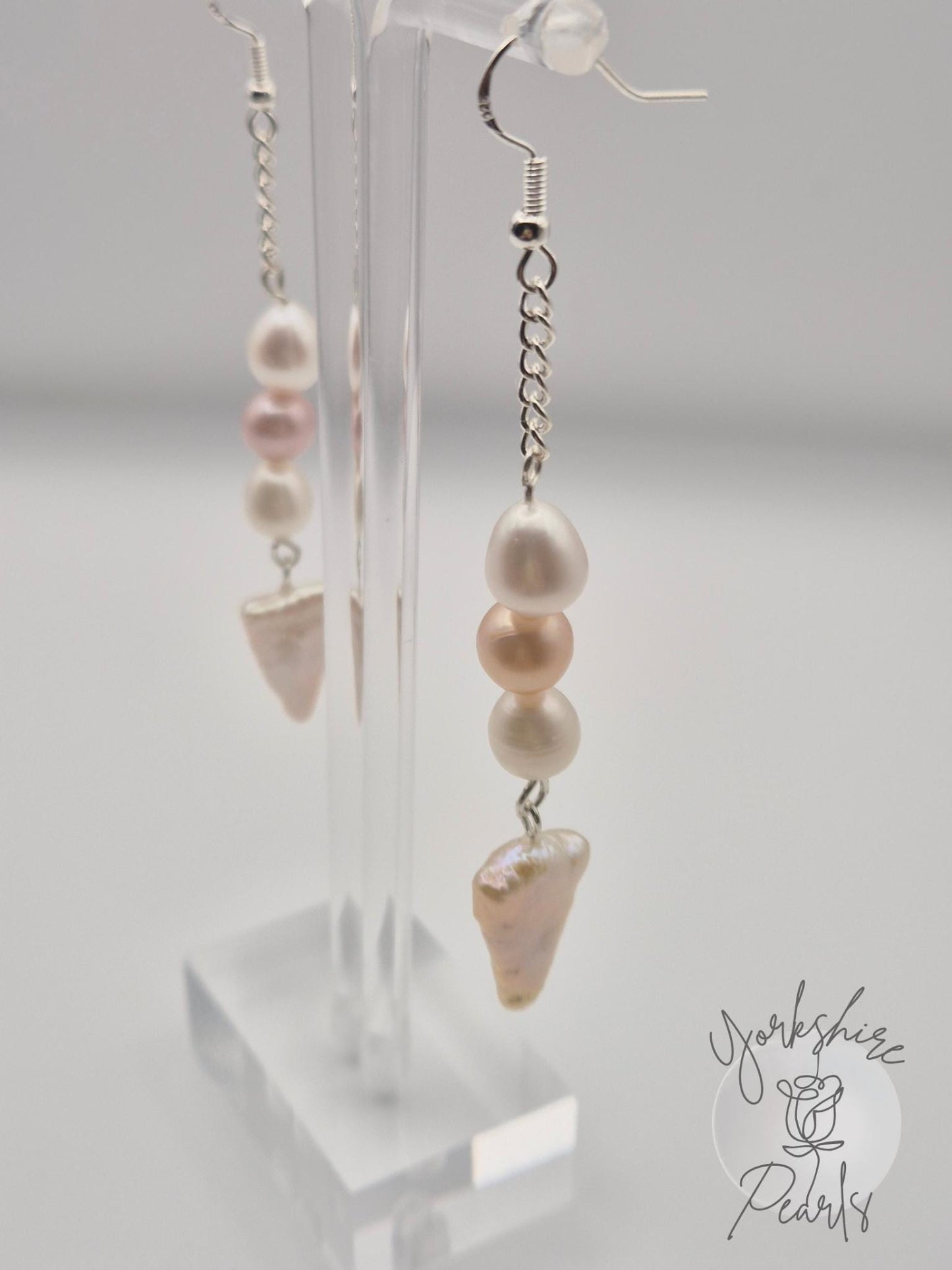 Multiple Pearl Drop Earrings