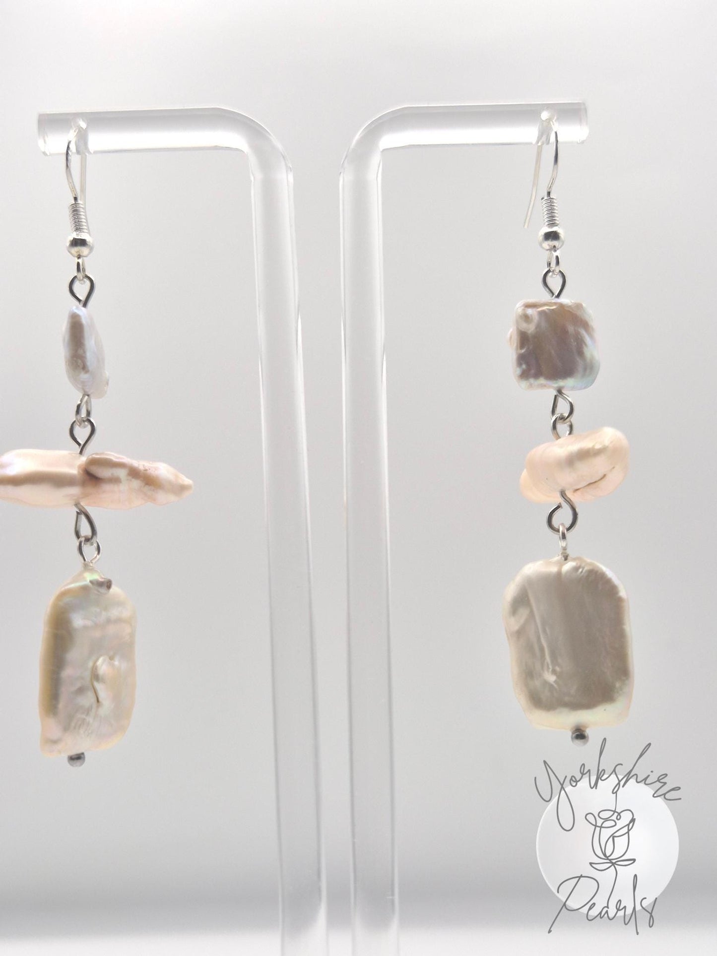 Multiple Pearl Shape Drop Earrings
