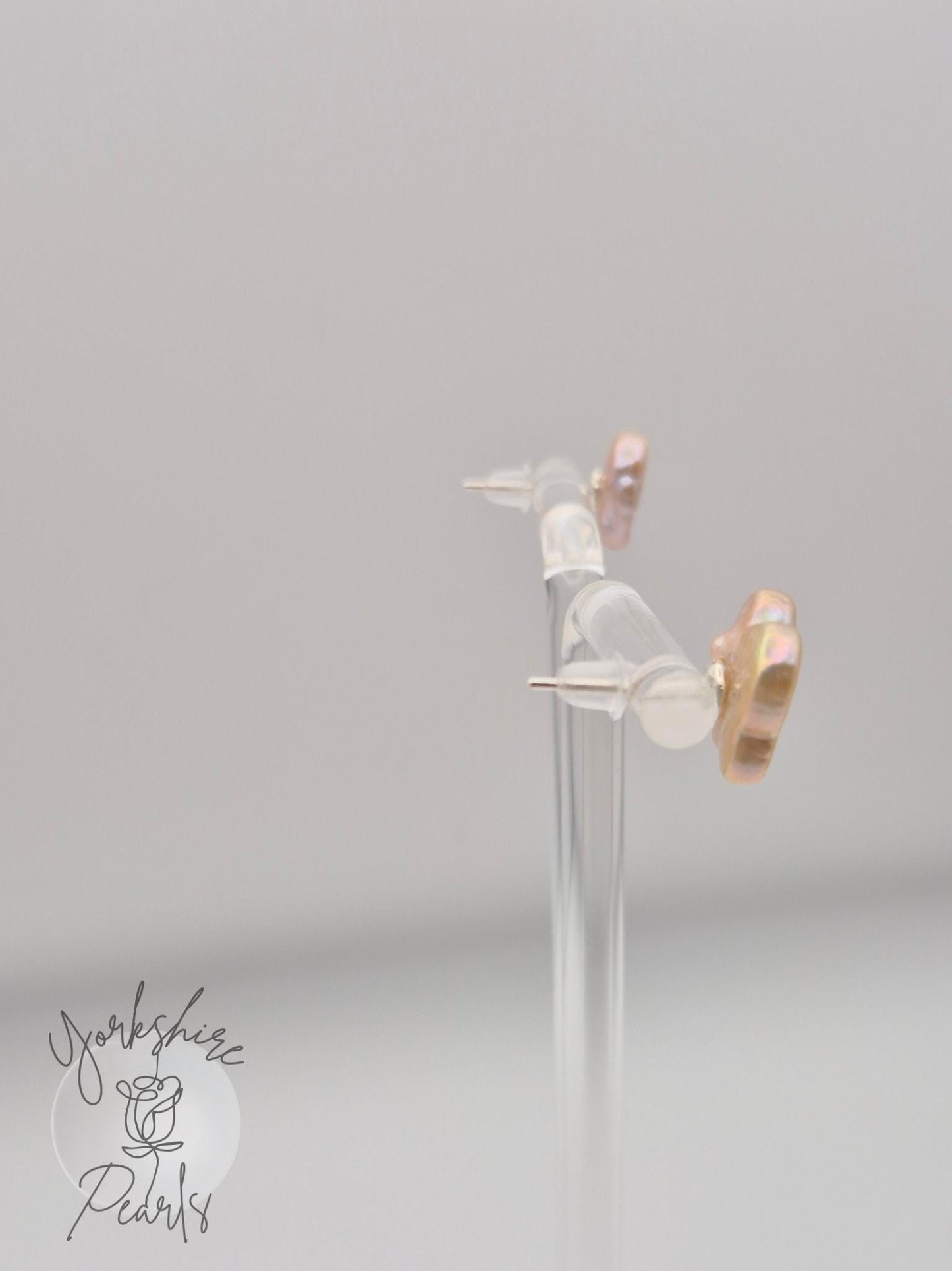 S925 Butterfly Pearl Stud Earrings