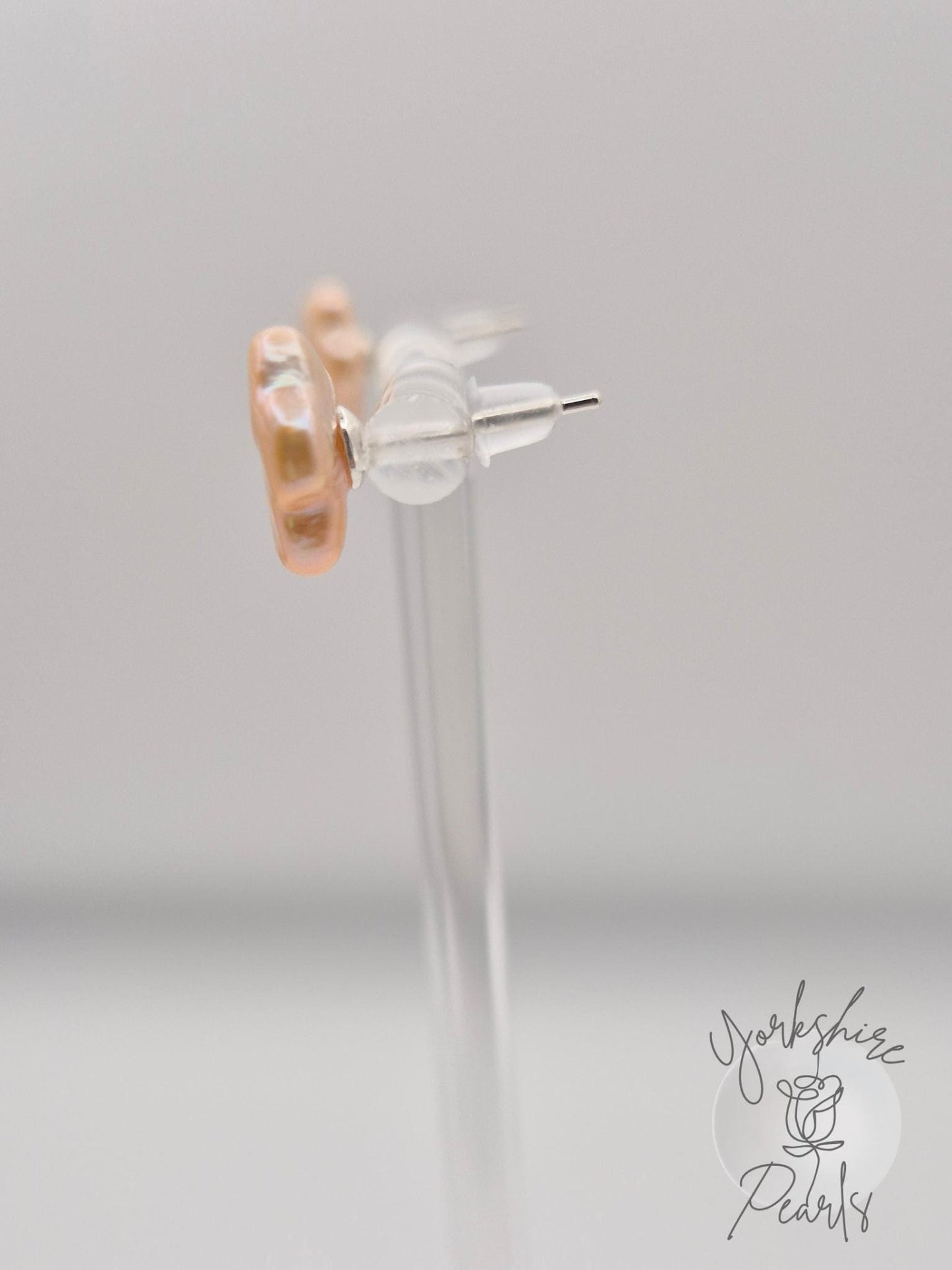 S925 Flower Pearl Stud Earrings