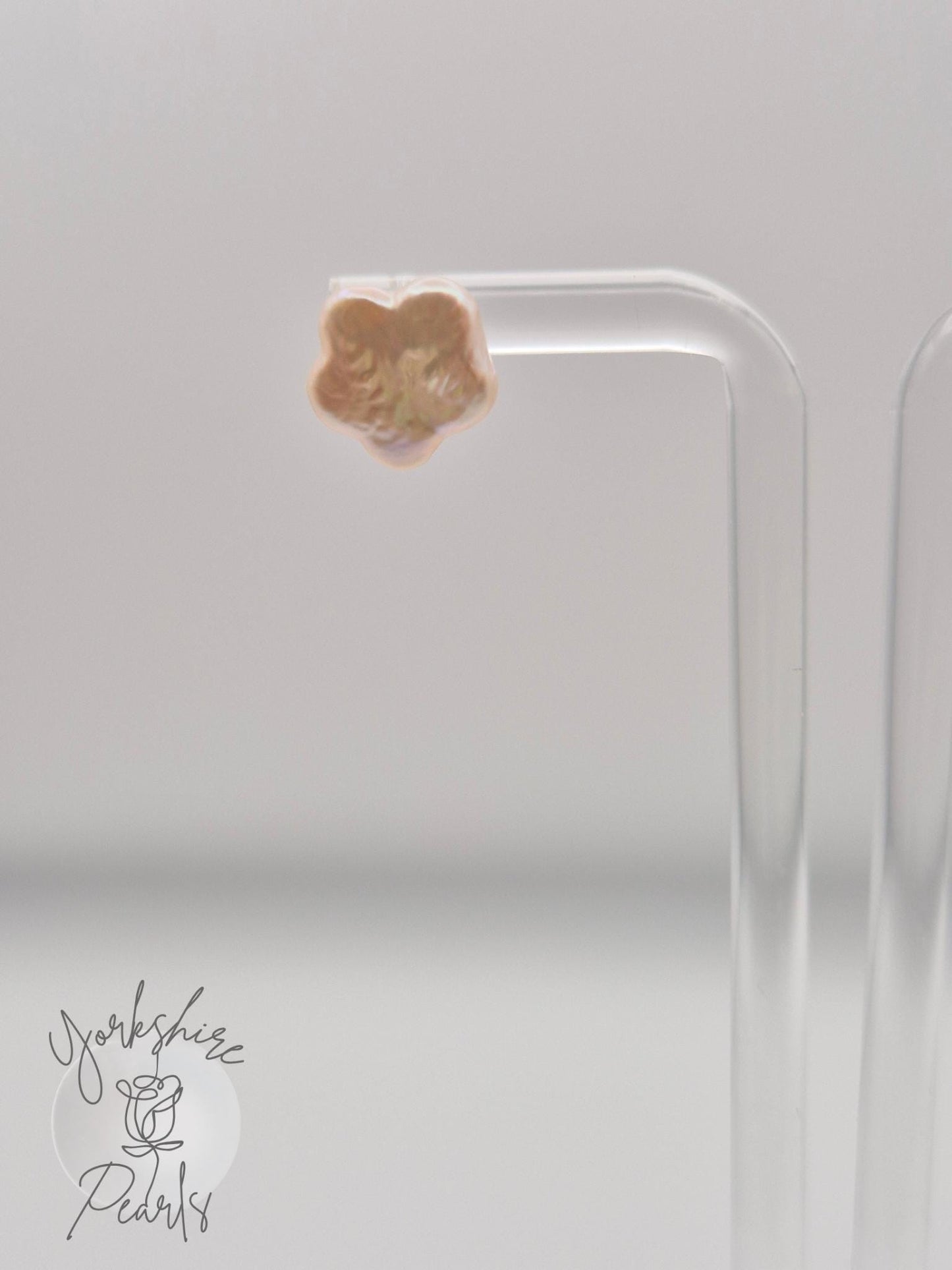 S925 Flower Pearl Studs