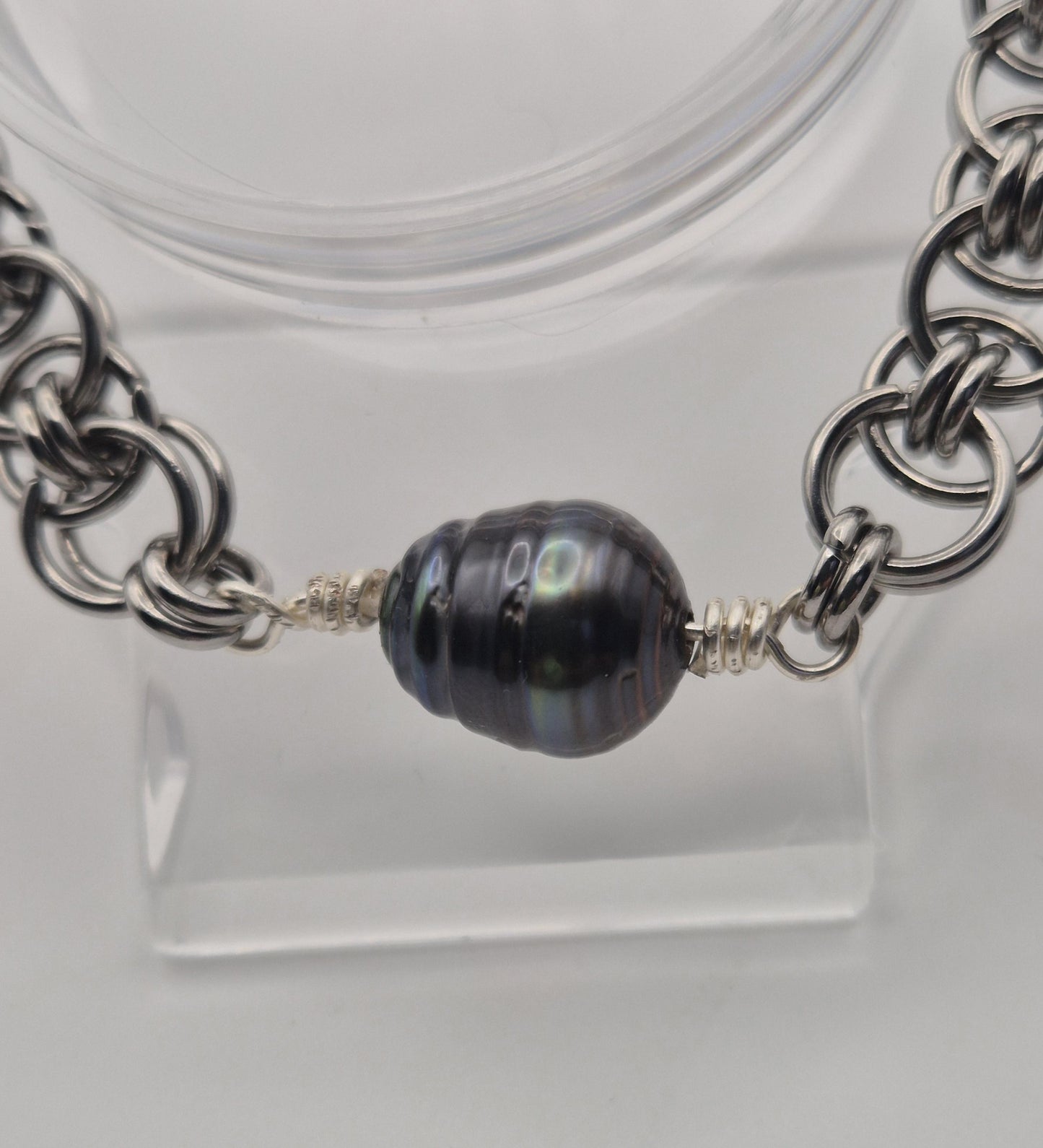 Black Tahitian Chainmaille Bracelet