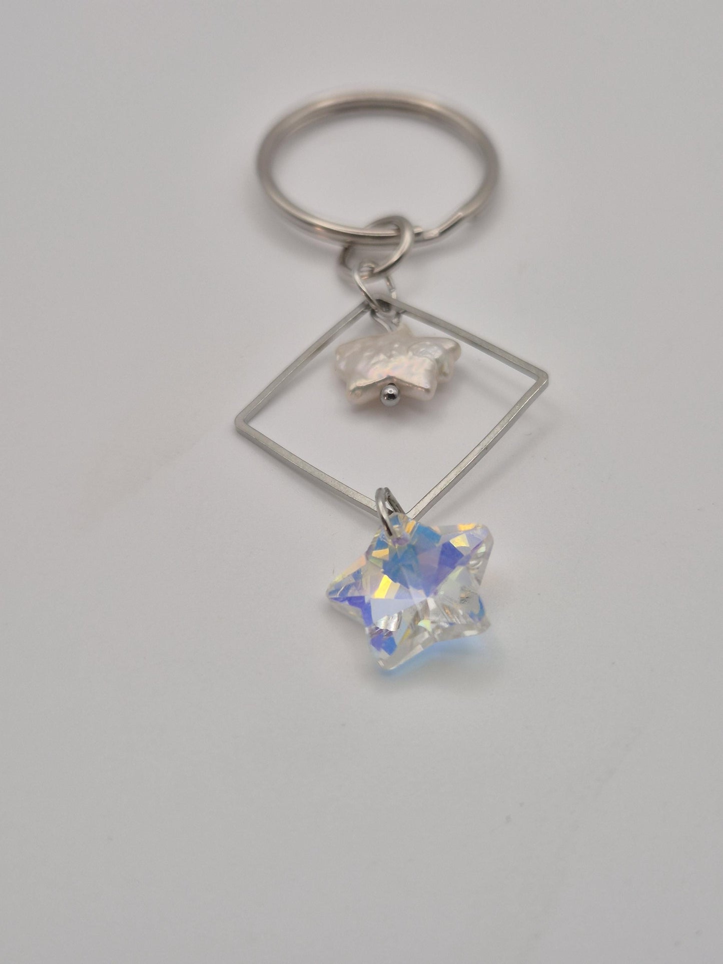 Shimmering Star Pearl Keychain