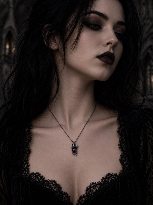 Magician With Flawless Purple Edison Pearl Pendant