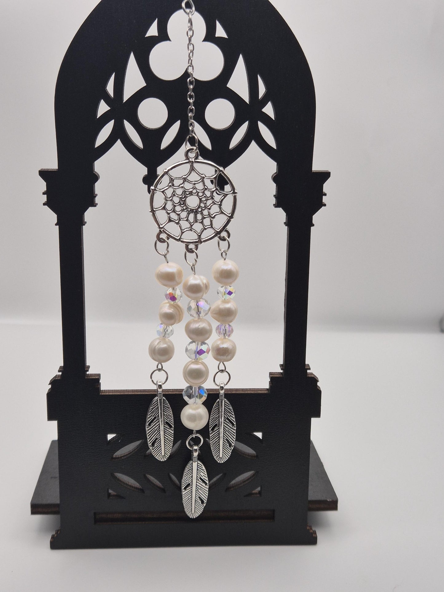 Aurora Featherfall Pearl Suncatcher — Genuine Freshwater Pearl Car & Home Accessory