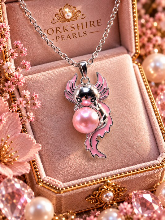 Axolotl Pink Pearl Pendant