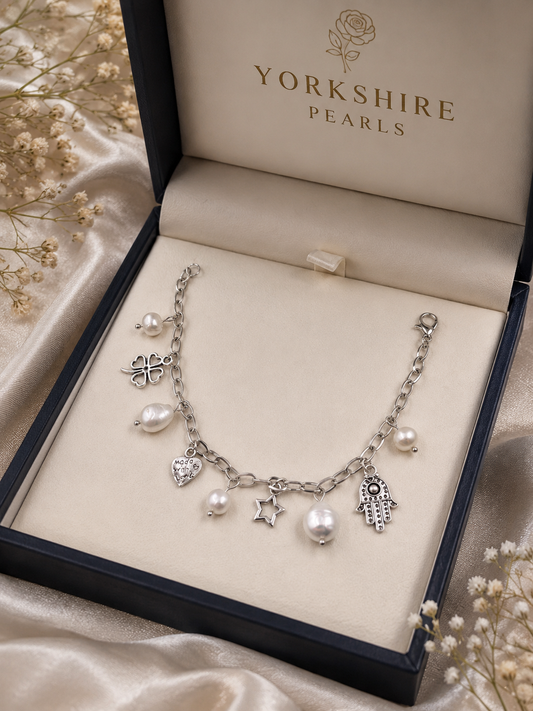 Made With Love Pearl Charm Bracelet