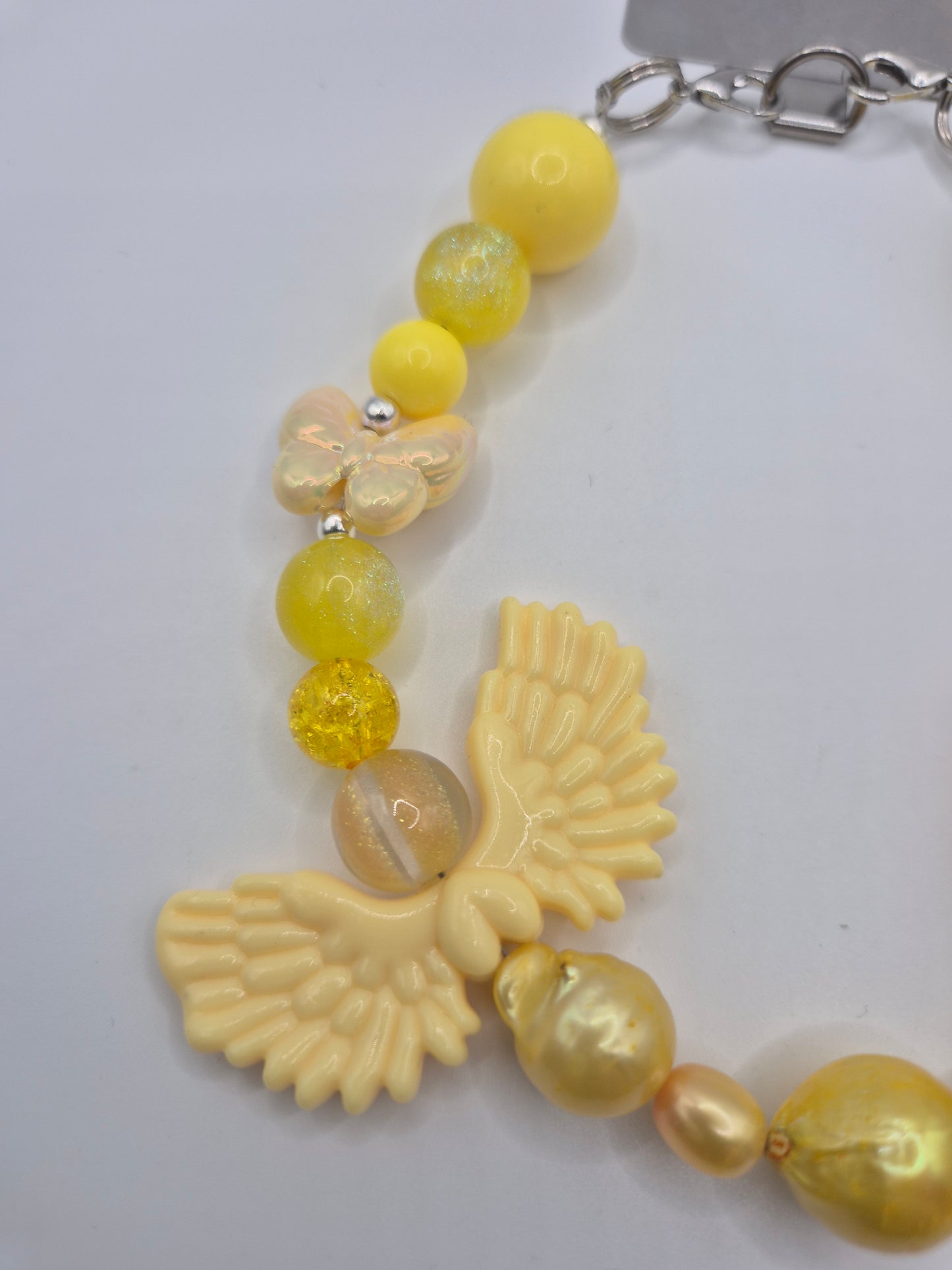 Mellow Yellow Pearl Phone Charm
