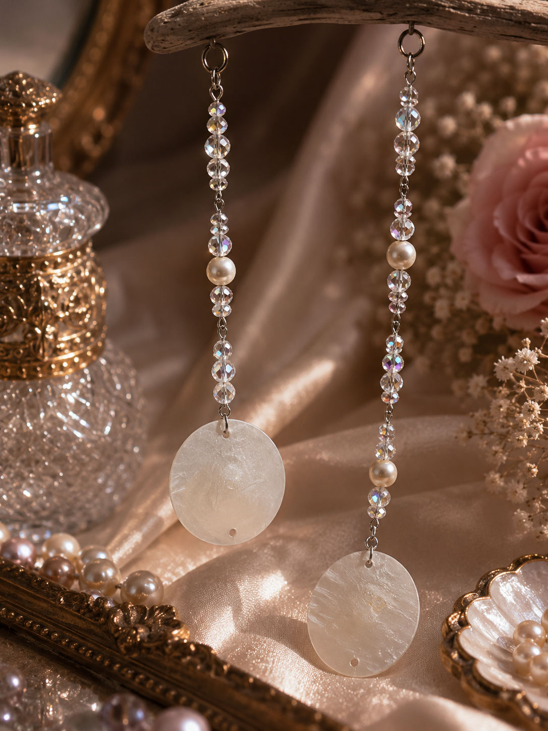 Drifting Ocean Shell & Pearl Musical Suncatcher