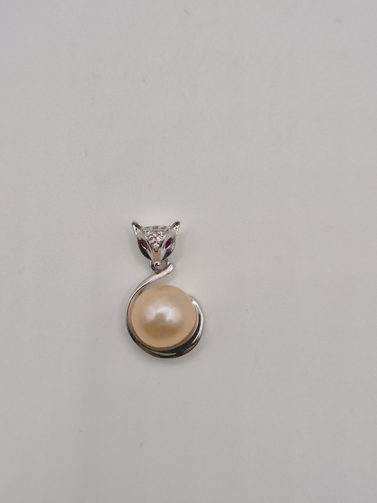 Enchanted Fox Pearl Pendant