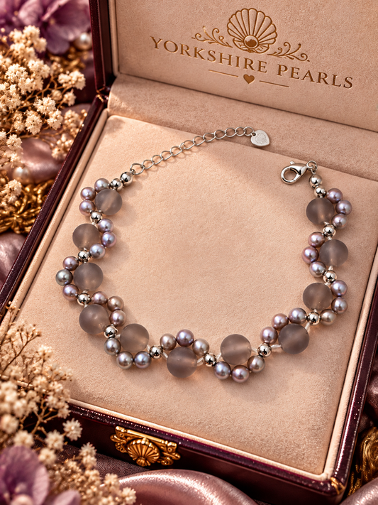 Drusy Agate & Pearl Bracelet