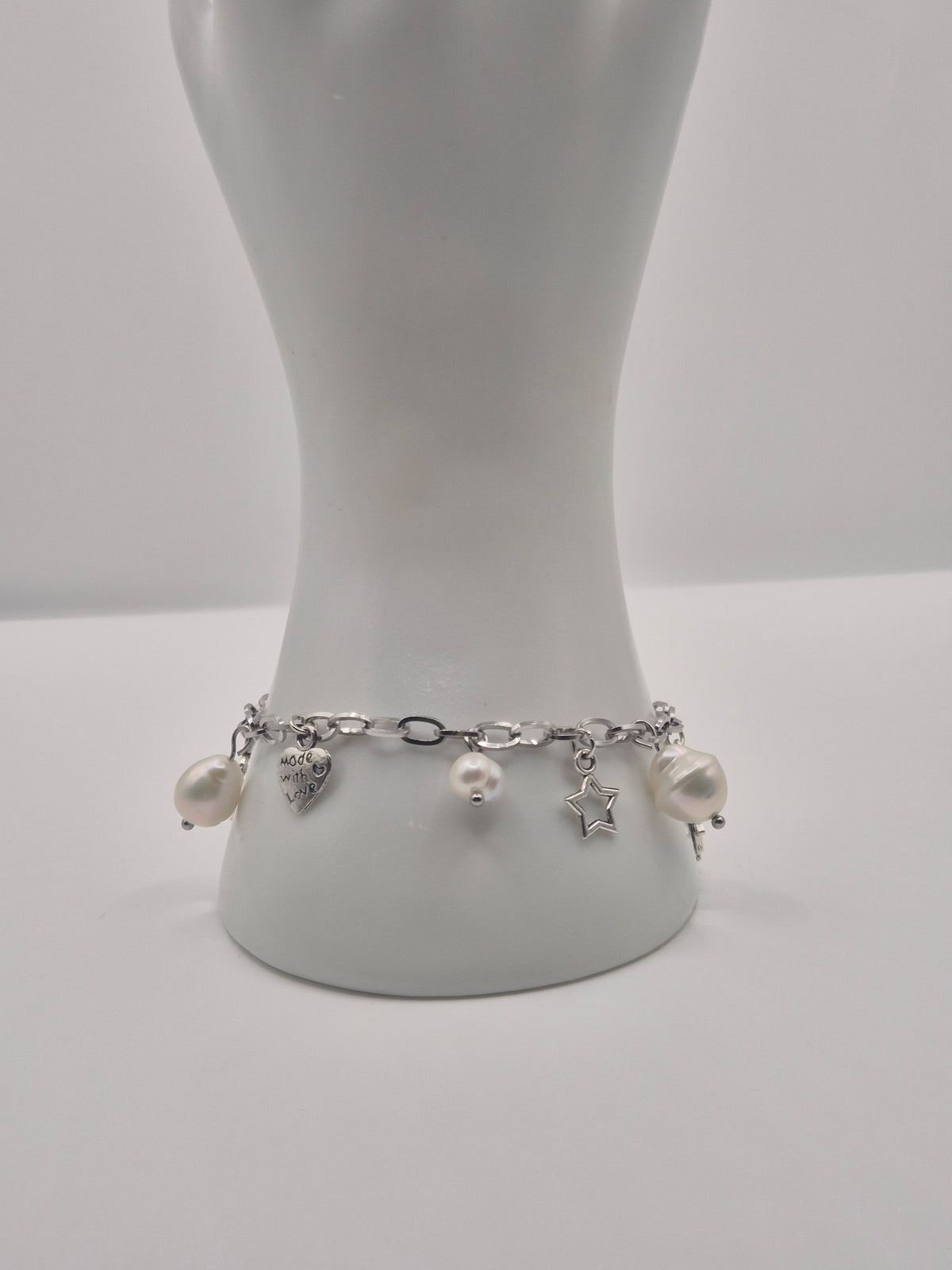 Made With Love Pearl Charm Bracelet