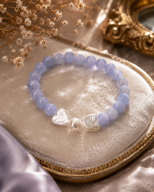 Aquamarine & Pearl Bracelet