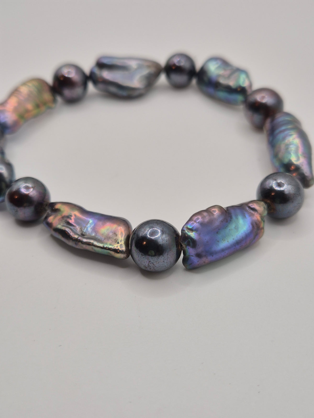 Purple Wonder Stretch Pearl Bracelet