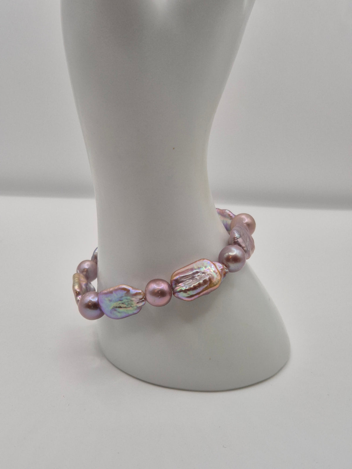 Purple Paradise Multiple Pearl Stretch Bracelet