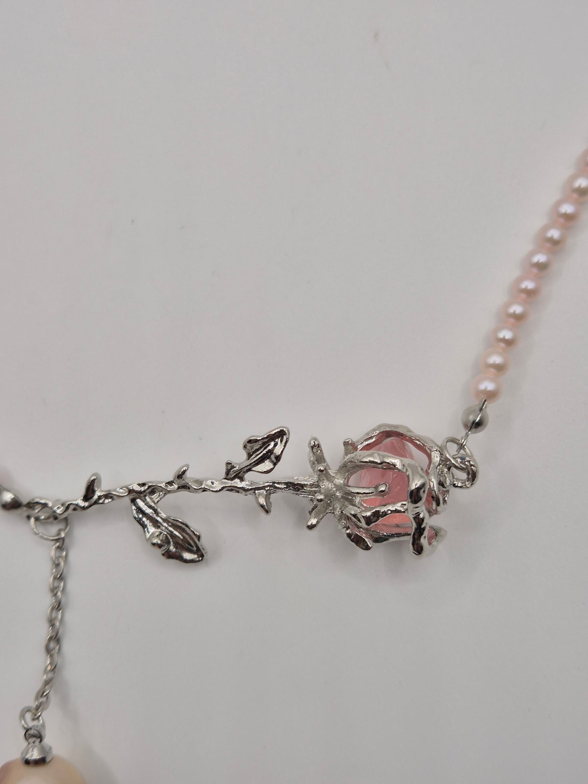 Romantic Rose Pink Blush Pearl Necklace