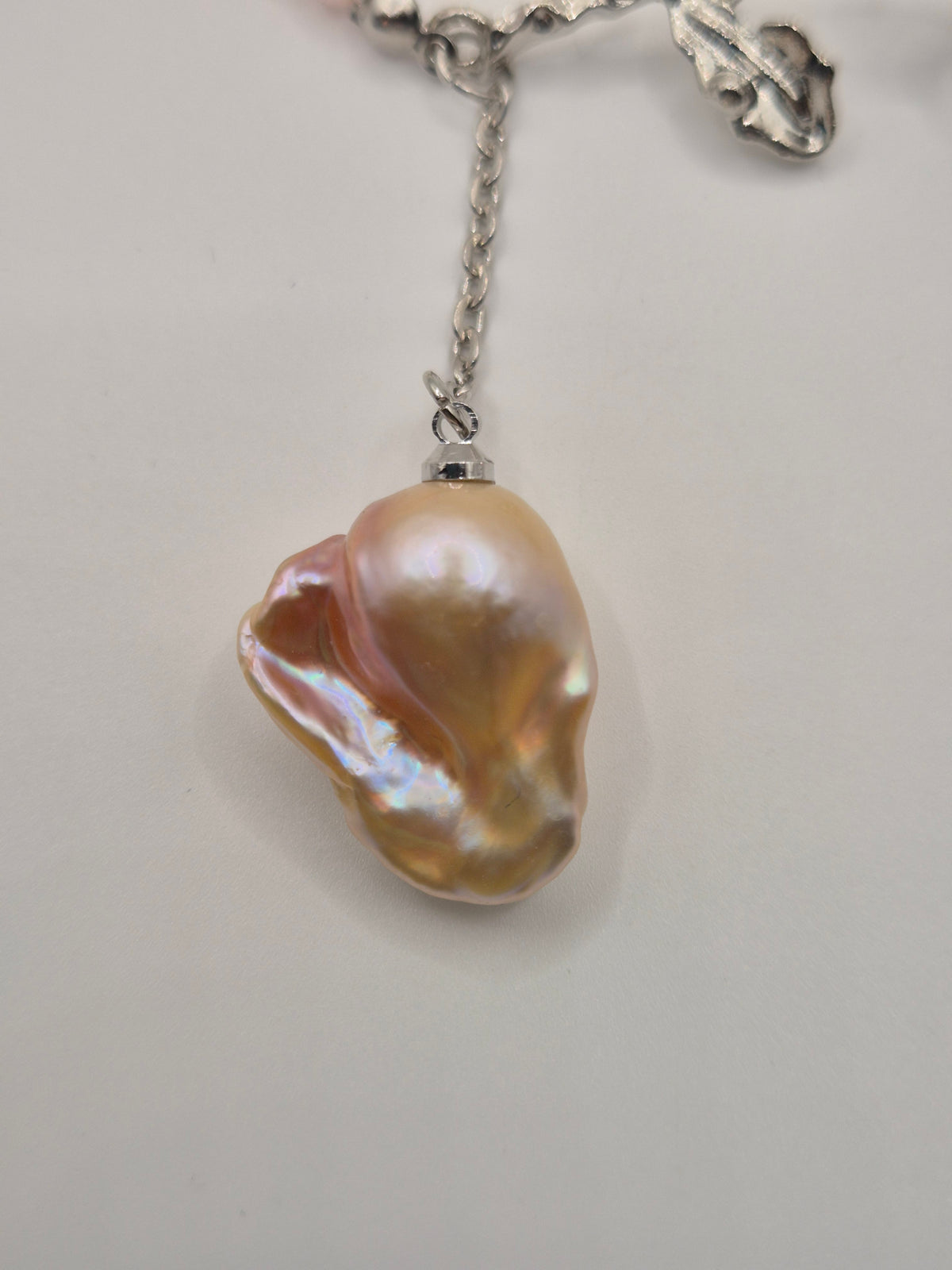 Romantic Rose Pink Blush Pearl Necklace